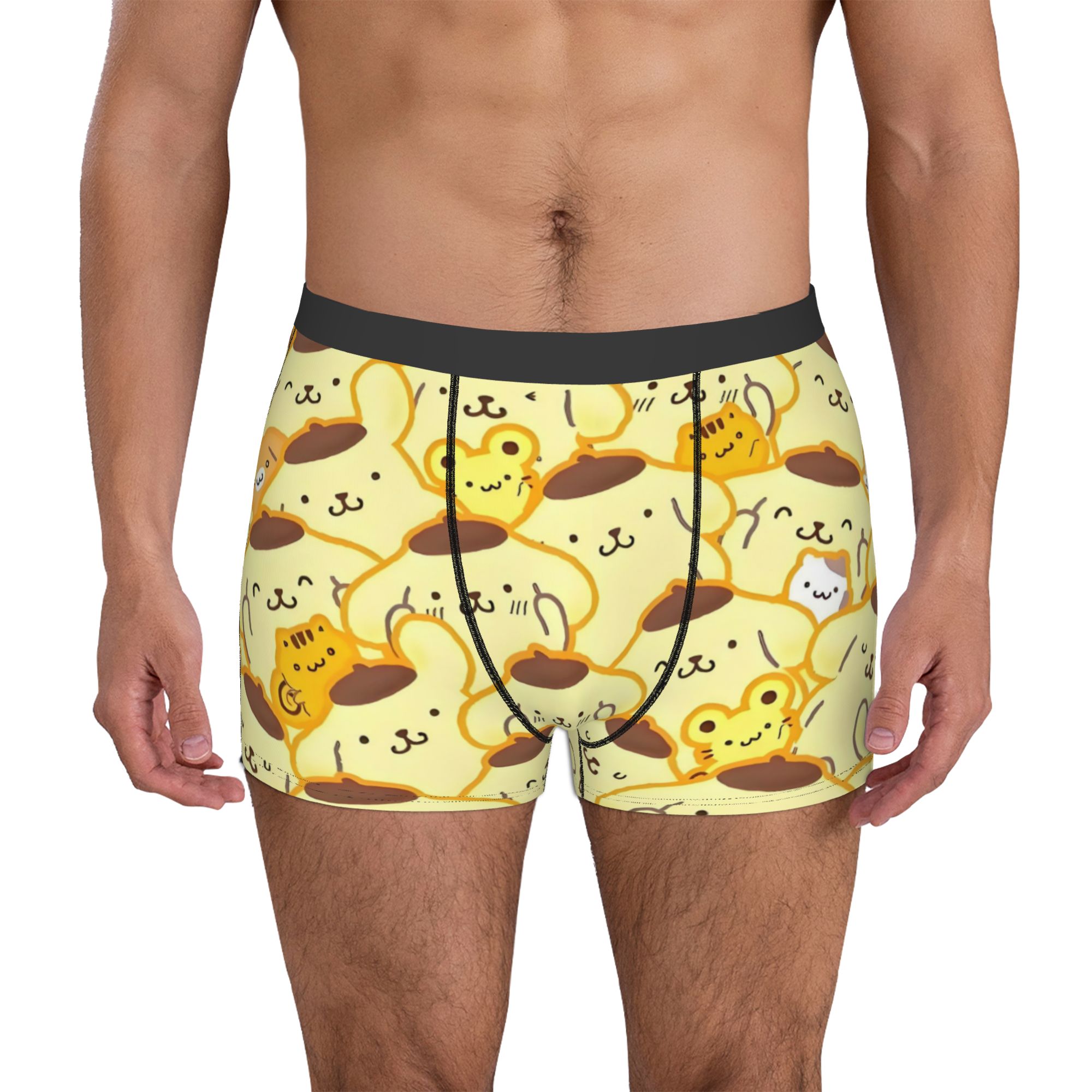 Boxer Shorts Modal - 漫画ポムポムプリン下着男性プリントアニメかわいいボクサーパンツパンティーブリーフソフトパンツ