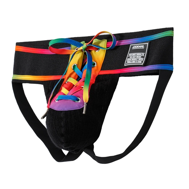 Jockstrap Athletic - オープンフロントメンズ気を付けろブリーフアスレチックサポーター、3インチウエストバンド取り外し可能なポーチ通気性トレーニングスポーツ下着ゲイTバック