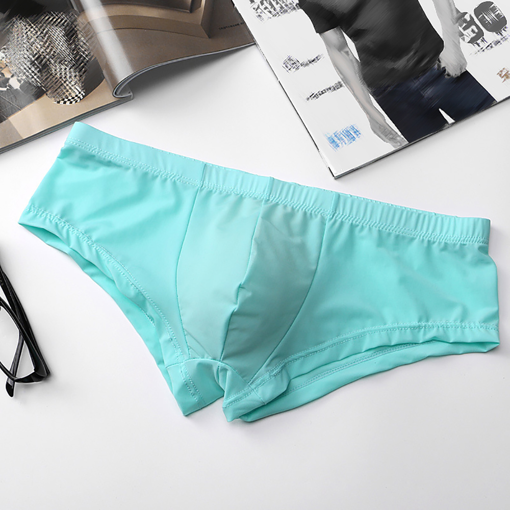 Boxer Shorts Modal - アイスシルク下着ボクサーブリーフ通気性バルジポーチショーツローライズ男性パンティーショーツトランクスパンツファッション