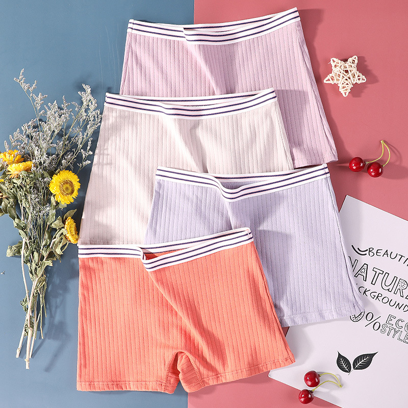 Boxer Brief Pack Cotton - 女性ランジェリープラスサイズボクサーブリーフ女性の綿抗菌ハイウエストladies'boxerブリーフフラッシュ脚フラット足ショーツ