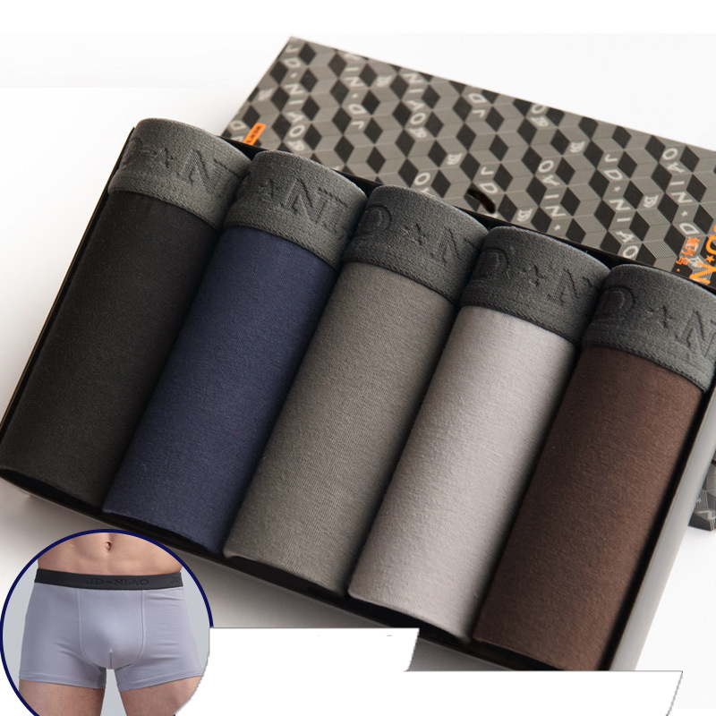 Multi Pack Underwear - 5 ピース/ロット男性下着綿ボクサー男性パンツ快適な通気性の男性のパンティー下着トランク Boxershorts 男ボクサー