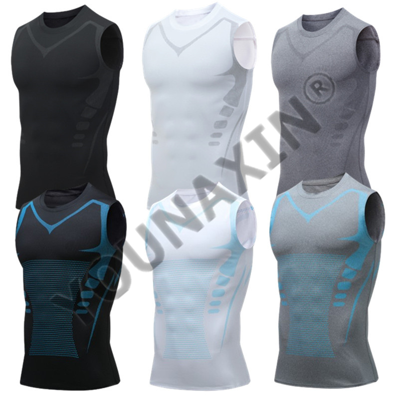 Base Layer Top - 3 枚セット メンズ ノースリーブ Tシャツ ベースレイヤー
