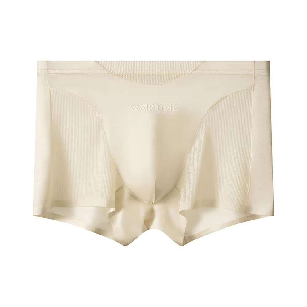 Mesh Sport Boxer - シンプルなメッシュアイスシルク下着シームレスミッドウエストクールパンティーランジェリーフラットパンツサテンシルクボクサーブリーフスポーツ