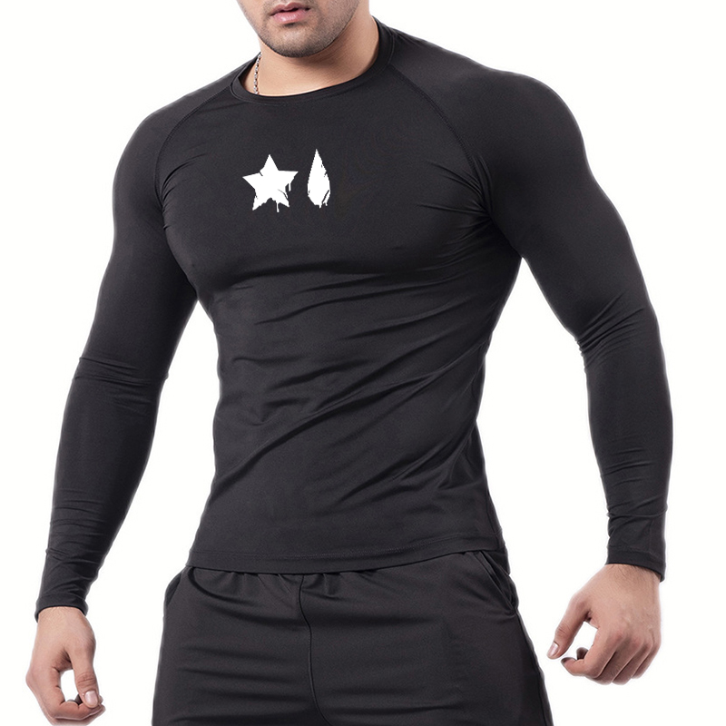 メンズスパイダープリントコンプレッションシャツ、長袖Tシャツ - Base Layer Top のレビューと価格