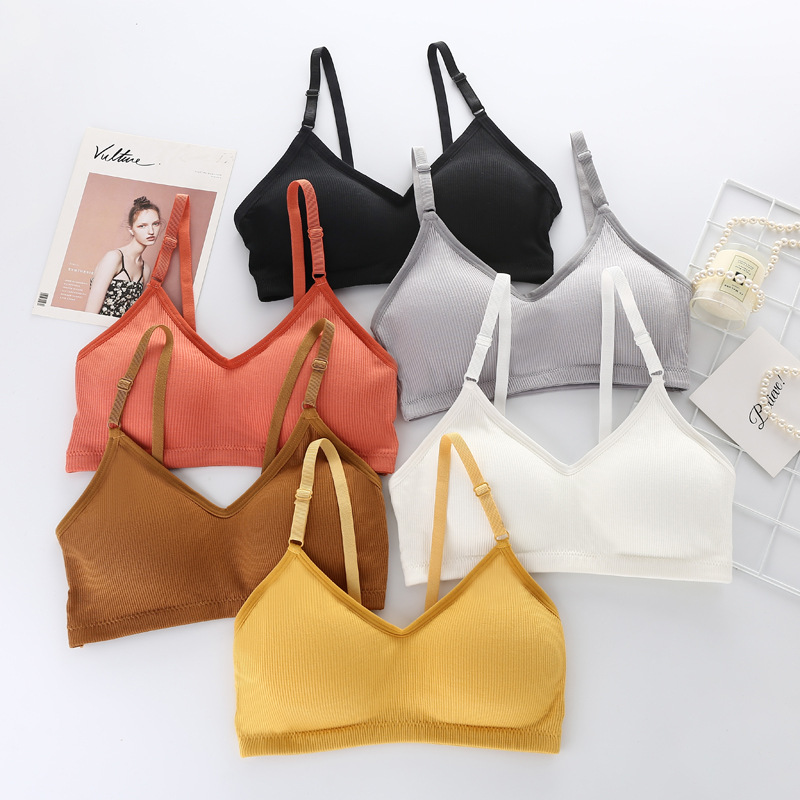 夏用ワイヤレスブラジャー女性シームレスブラレットセクシーな耐 - Suspender Tank Top のレビューと価格