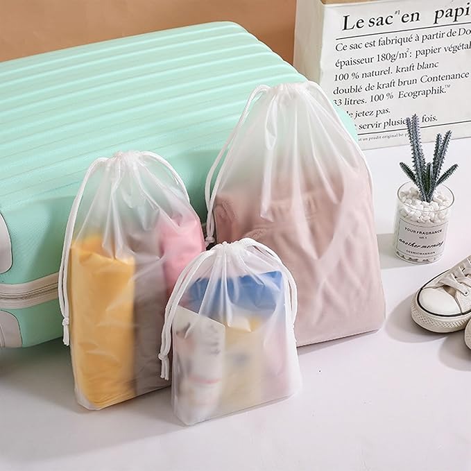 10個の靴用バッグ 旅行用 防水防塵巾着靴用バッグ クリア多 - Multi Pack Underwear のレビューと価格