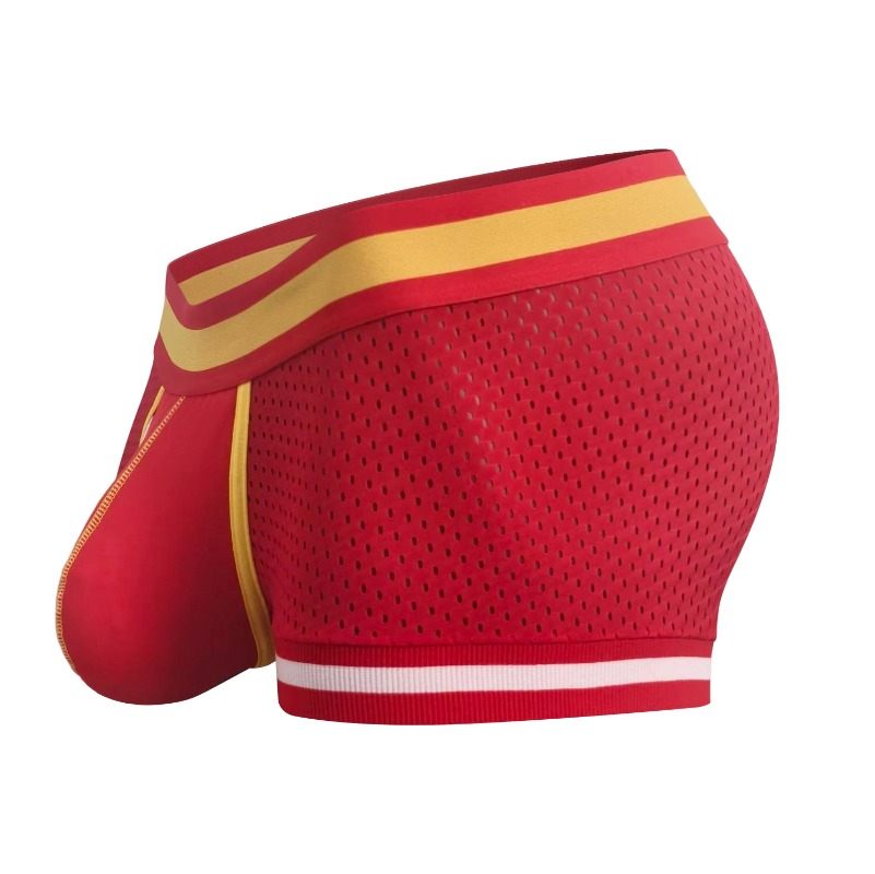 男性メッシュボクサーブリーフ U 凸ポーチ通気性下着夏軽量速 - Mesh Sport Boxer のレビューと価格