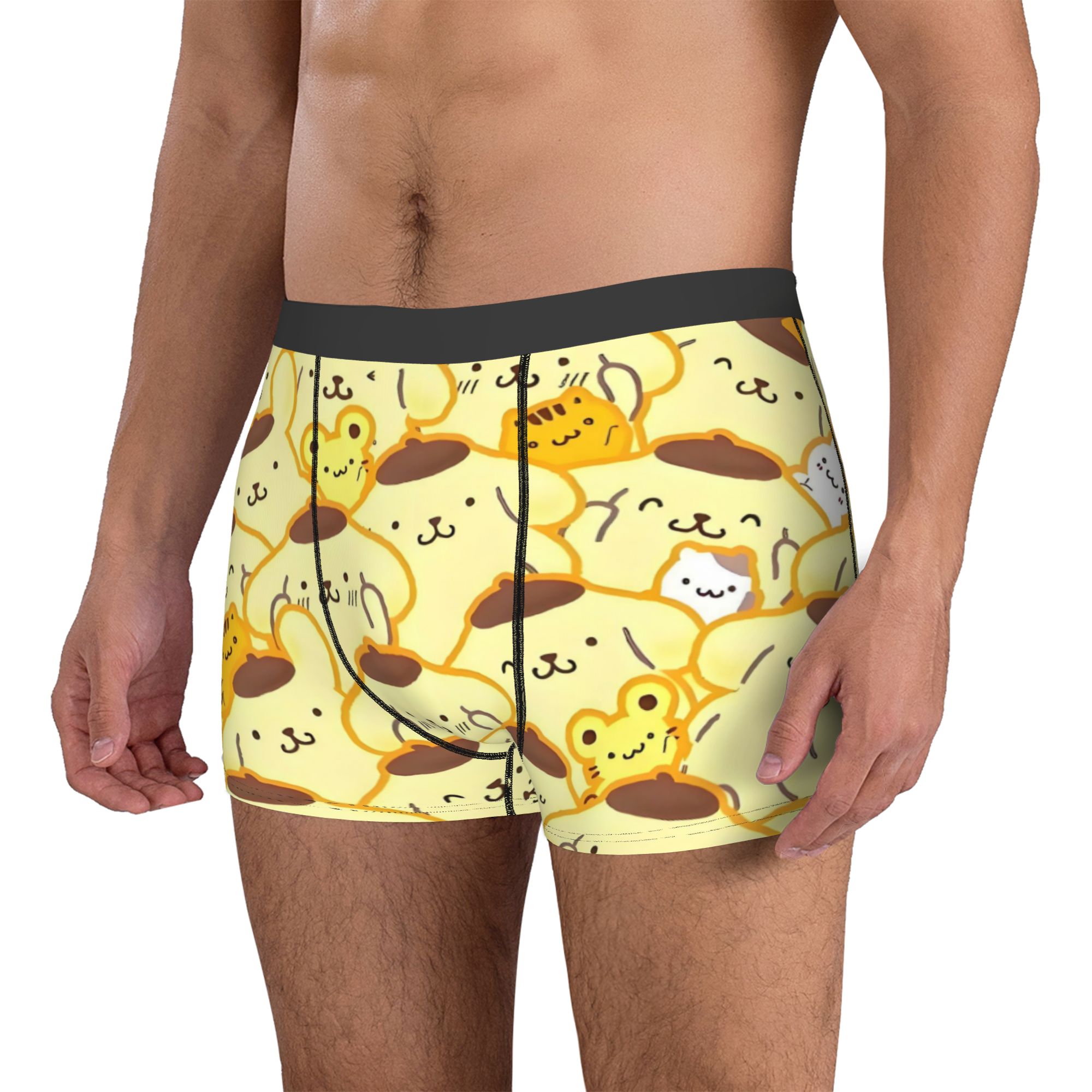 漫画ポムポムプリン下着男性プリントアニメかわいいボクサーパン - Boxer Shorts Modal のレビューと価格