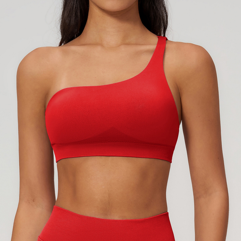 春のシングルショルダースポーティーな女性用トップス、美背ヨガ - Quick Dry Underwear のレビューと価格