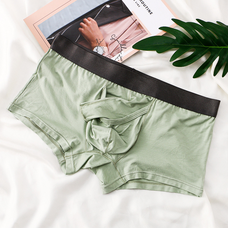 メンズ竹繊維ボクサーブリーフ、象の鼻ポーチ付き、通気性のある - Bamboo Fiber Trunk のレビューと価格