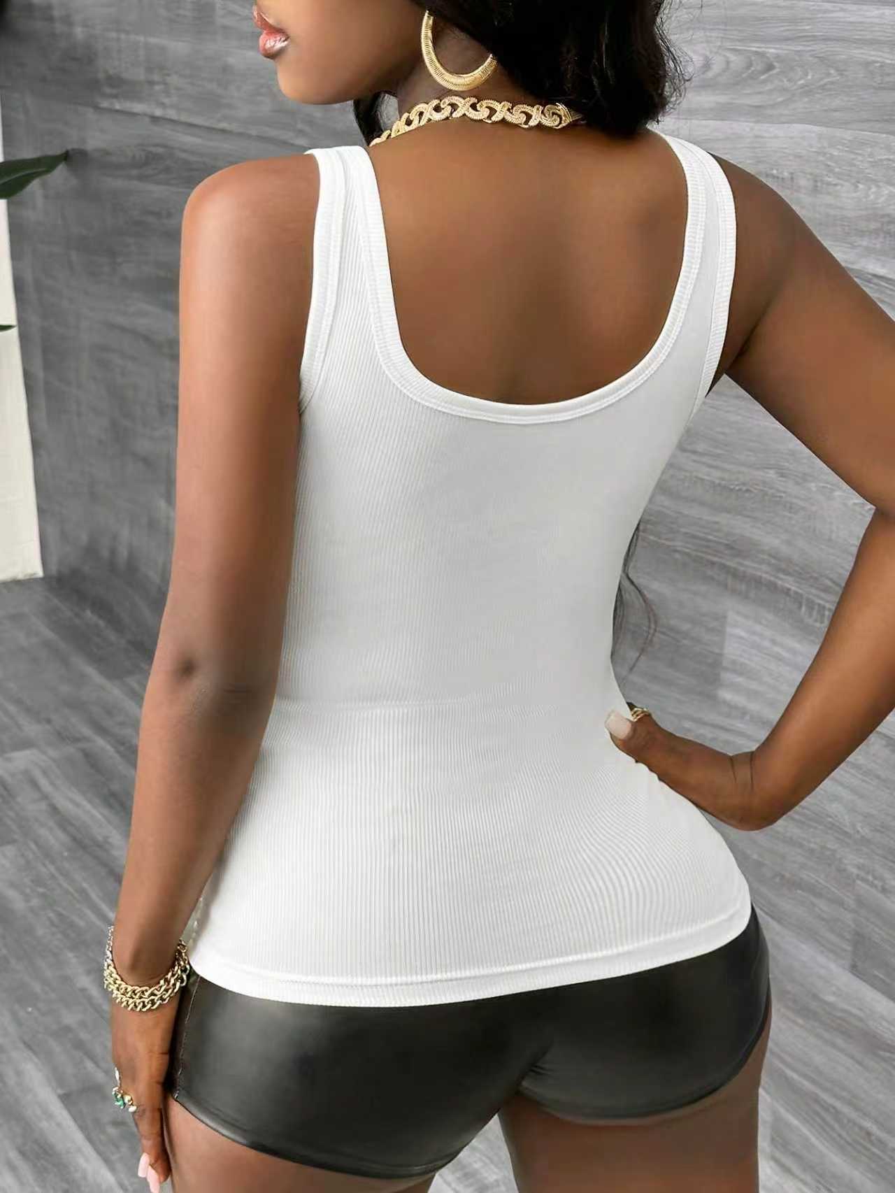 プラスサイズ 3ピース Vネック リブ編みノースリーブフィッ - Tank Top Ribbed のレビューと価格