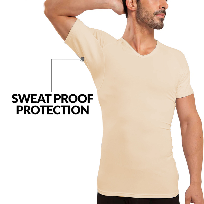 男性肌着抗発汗 T シャツ脇汗防止 T シャツ - Undershirt Crew Neck のレビューと価格