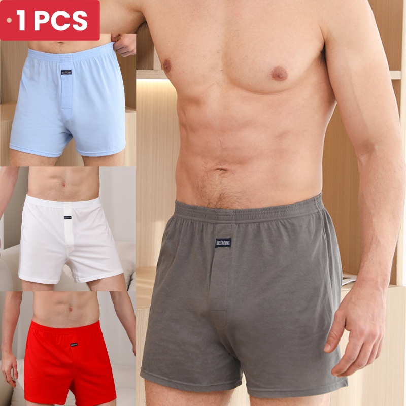 1 個男性の下着アロパンツ純粋な綿ホーム睡眠パンツ緩い通気性 - Boxer Brief Pack Cotton のレビューと価格
