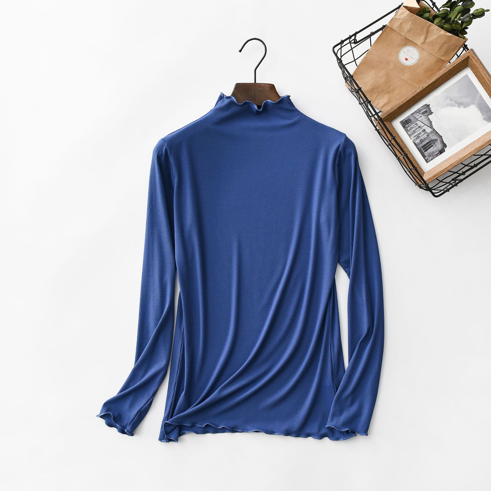 女性用長袖Tシャツ,温かみのある無地のブラウス,耐引裂性,ハ - Undershirt Crew Neck のレビューと価格