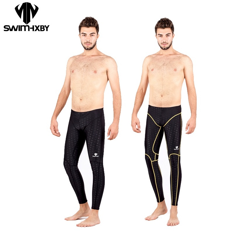 シャークスキン水泳ジャマー耐塩素レーシングトレーニング水着フ - Long Leg Trunk Men のレビューと価格