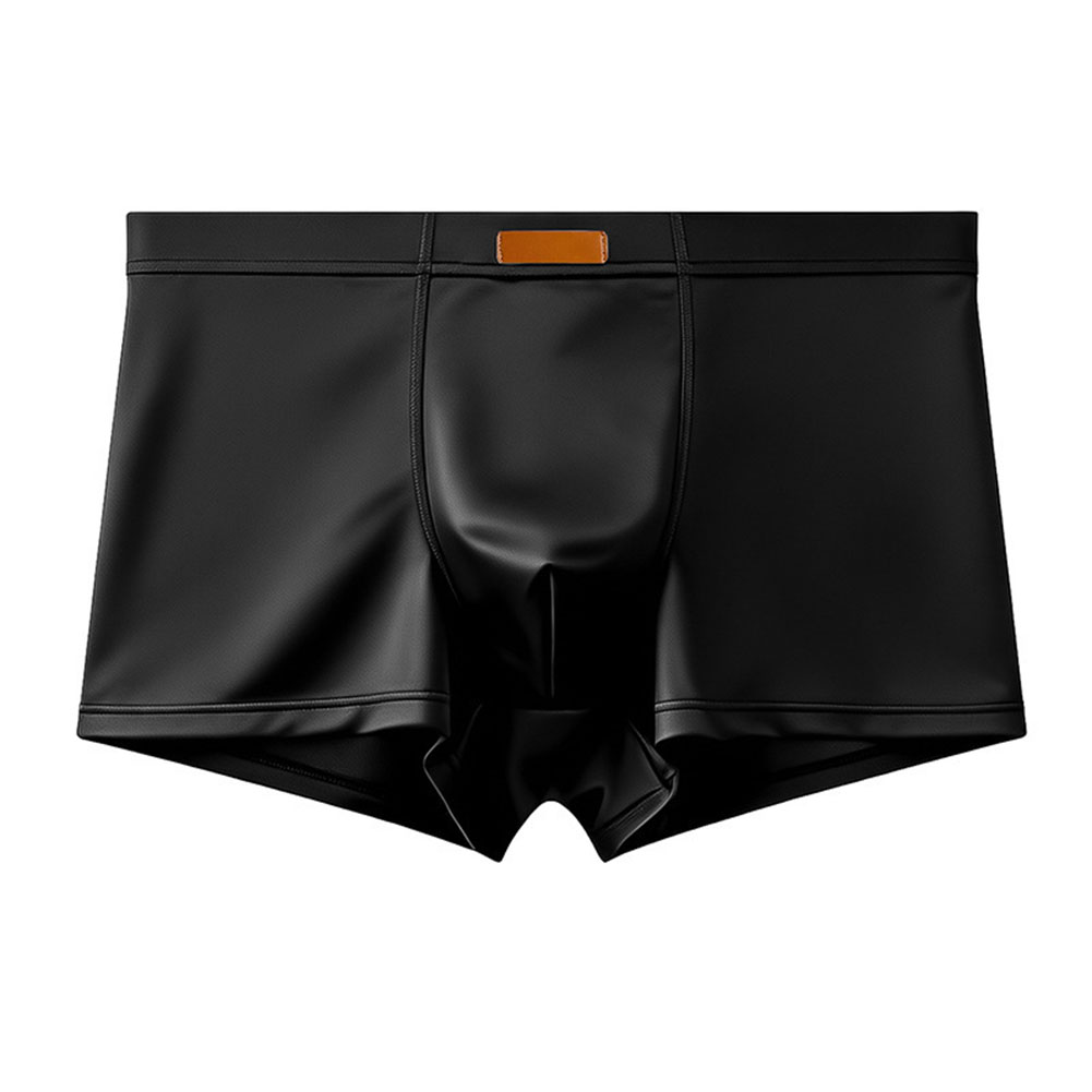 男性アイスシルクサテンのようなボクサーパンツバルジポーチ固体 - Pouch Boxer Pouch のレビューと価格