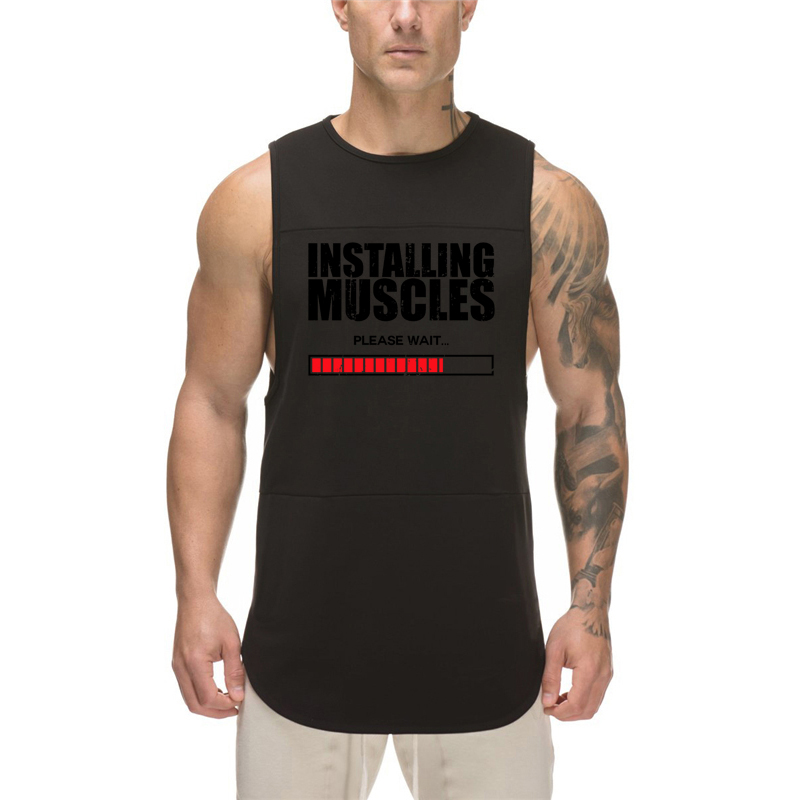 夏用メンズスポーツベスト シンプルプリント ラウンドネック  - Sleeveless Undershirt のレビューと価格