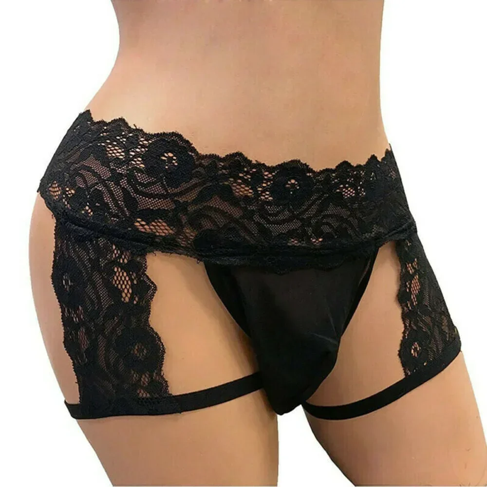 ゲイのためのセクシーな下駄,レースの皮ひも,ポーチ,ビキニ, - Pouch Boxer Pouch のレビューと価格