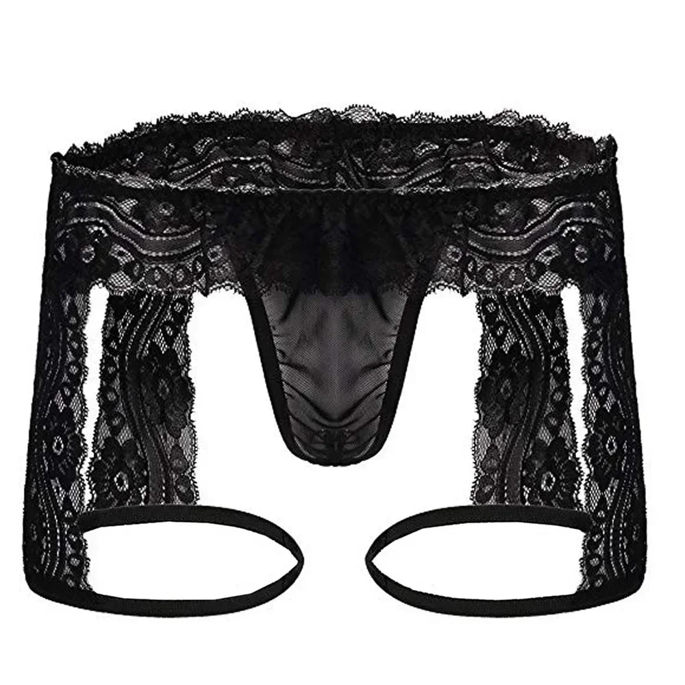 ゲイのためのセクシーな下駄,レースの皮ひも,ポーチ,ビキニ, - Pouch Boxer Pouch のレビューと価格