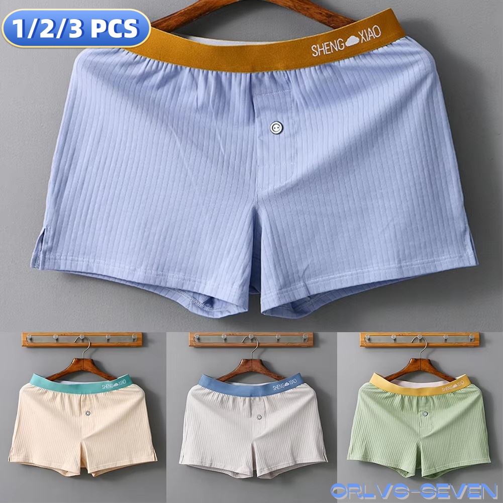 メンズ通気性コットンボクサー,無地の下着,ルーズフィットパン - Boxer Shorts Modal のレビューと価格