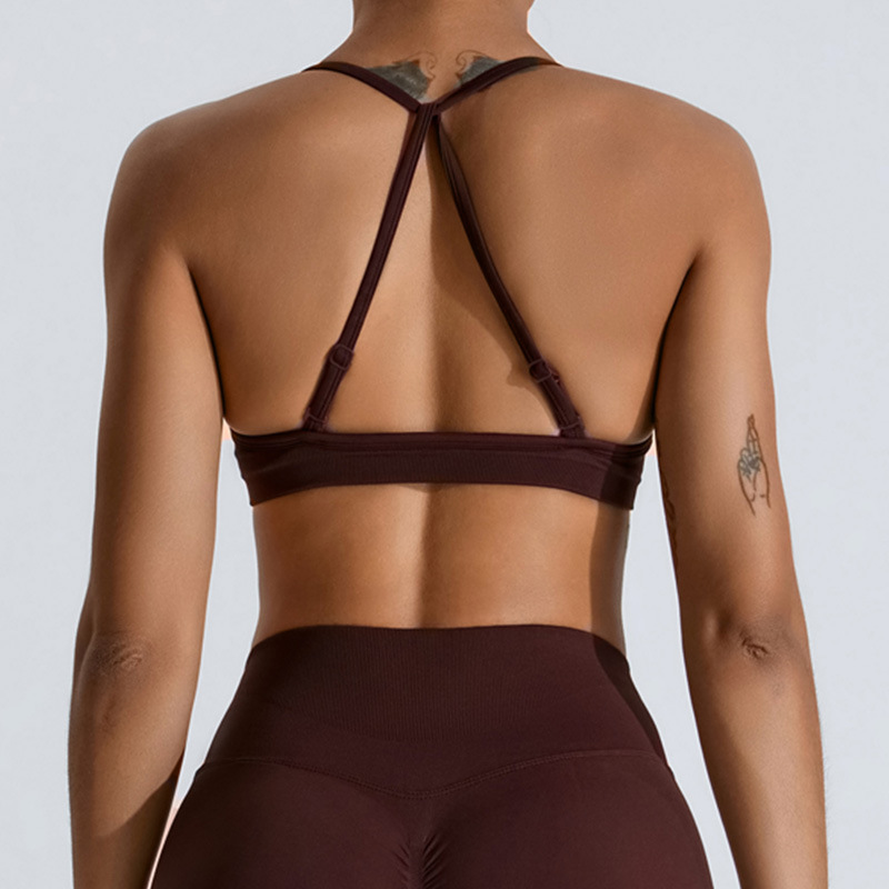夏セクシーなスクランチスポーツブラジムトップ女性ランニングバ - Quick Dry Underwear のレビューと価格