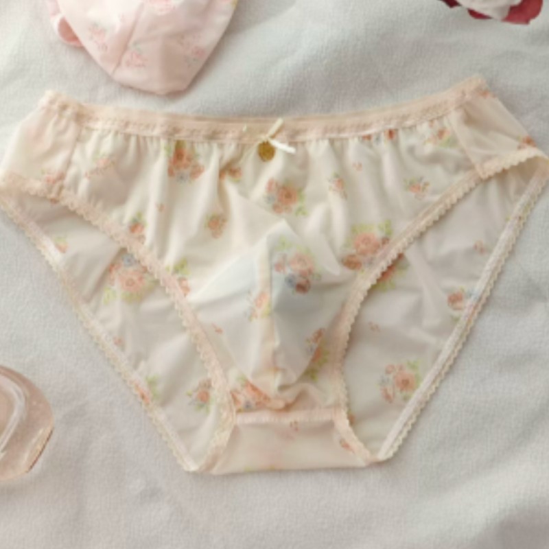 日本の新しい甘い花柄のボウタイクロスドレッシング下着、男性用 - Boxer Shorts Modal のレビューと価格