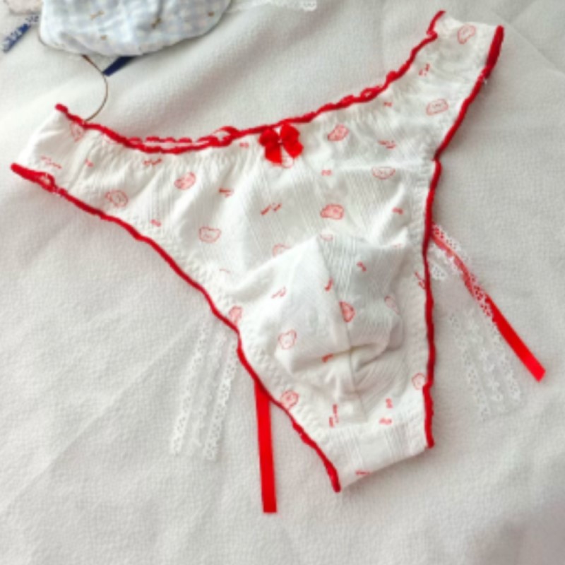 日本の新しい甘い花柄のボウタイクロスドレッシング下着、男性用 - Boxer Shorts Modal のレビューと価格