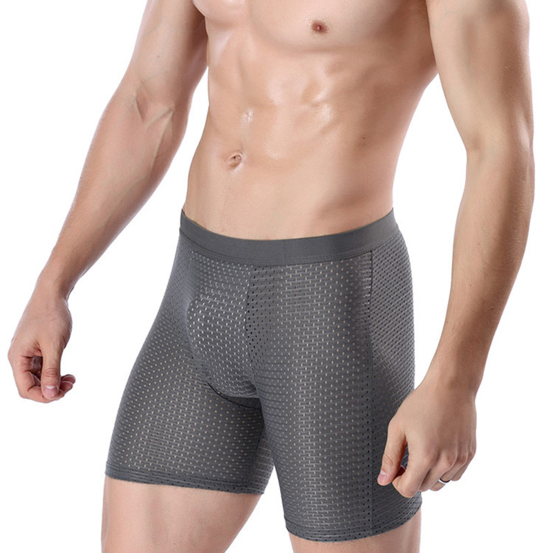4 パックメンズショーツアイスシルク快適通気性パンツメッシュ - Multi Pack Underwear のレビューと価格