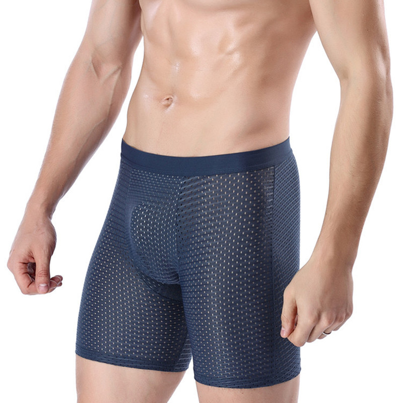 4 パックメンズショーツアイスシルク快適通気性パンツメッシュ - Multi Pack Underwear のレビューと価格