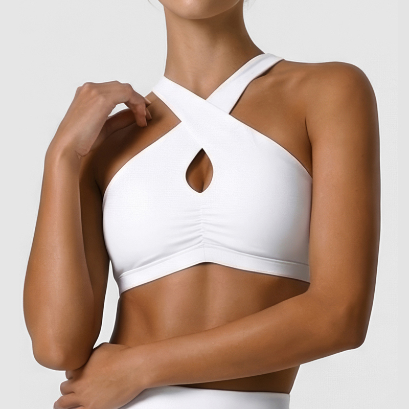 女性ソフトスポーツ下着無地高衝撃ジムヨガブラ通気性速乾フィッ - Quick Dry Underwear のレビューと価格