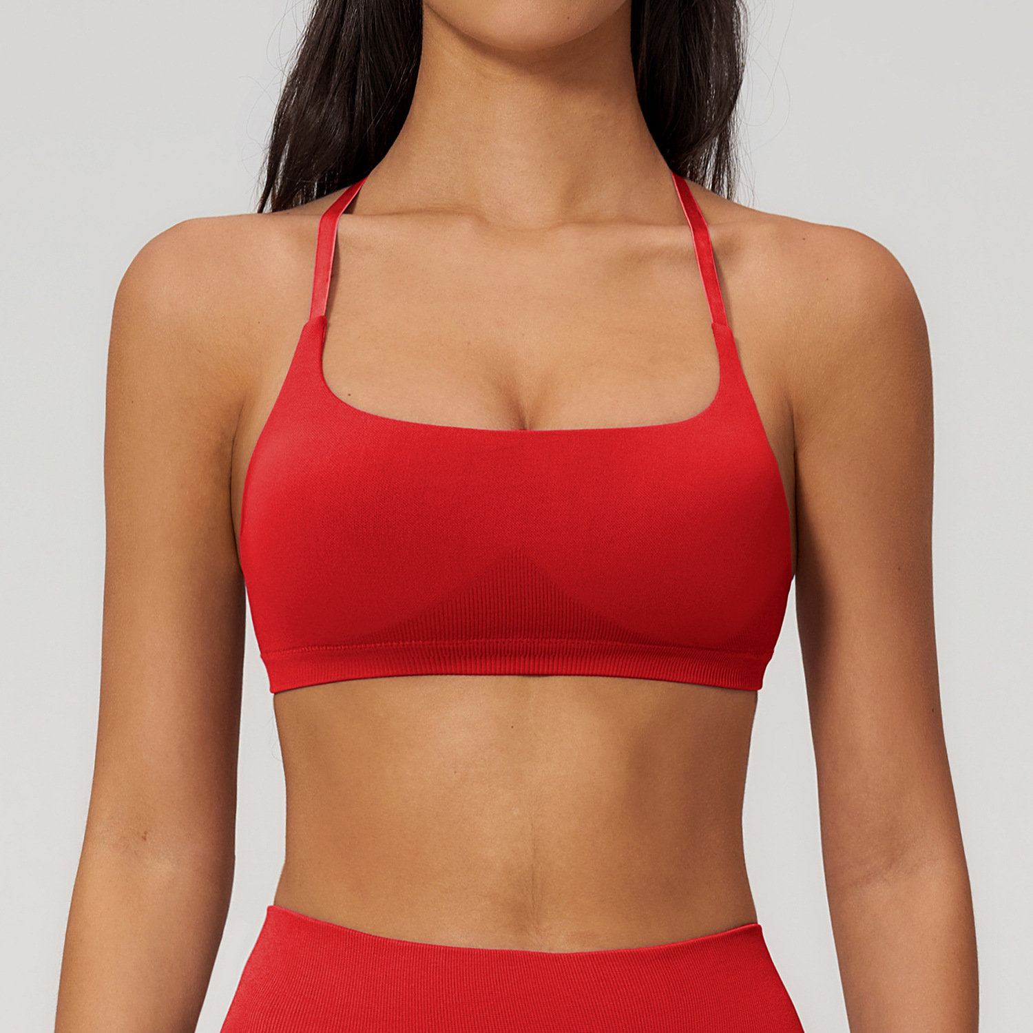 夏のセクシーなスクランチスポーツブラ、ジムトップ、女性用ラン - Quick Dry Underwear のレビューと価格