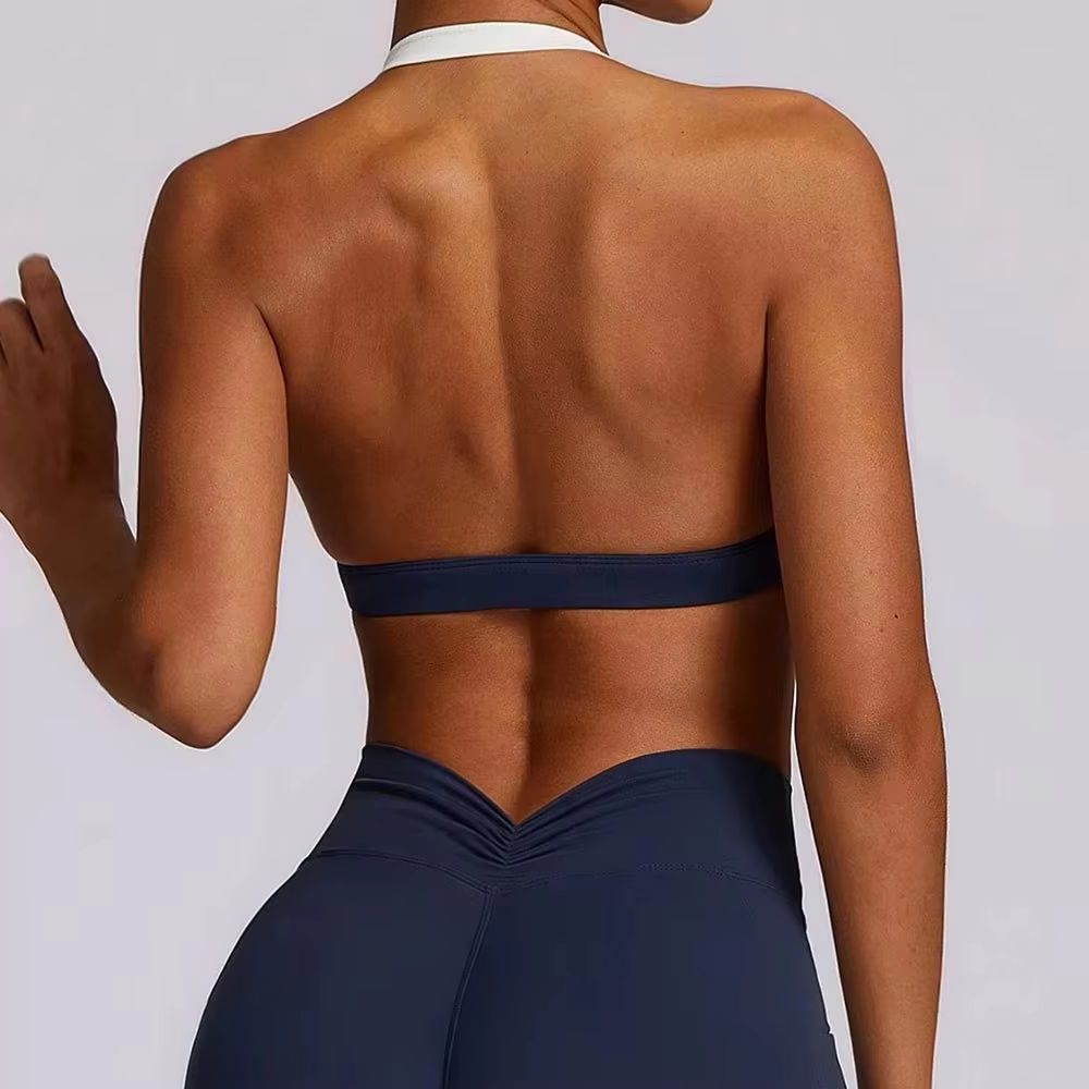 セクシーなスクランチスポーツブラ、ジムトップ、女性用ネックハ - Quick Dry Underwear のレビューと価格