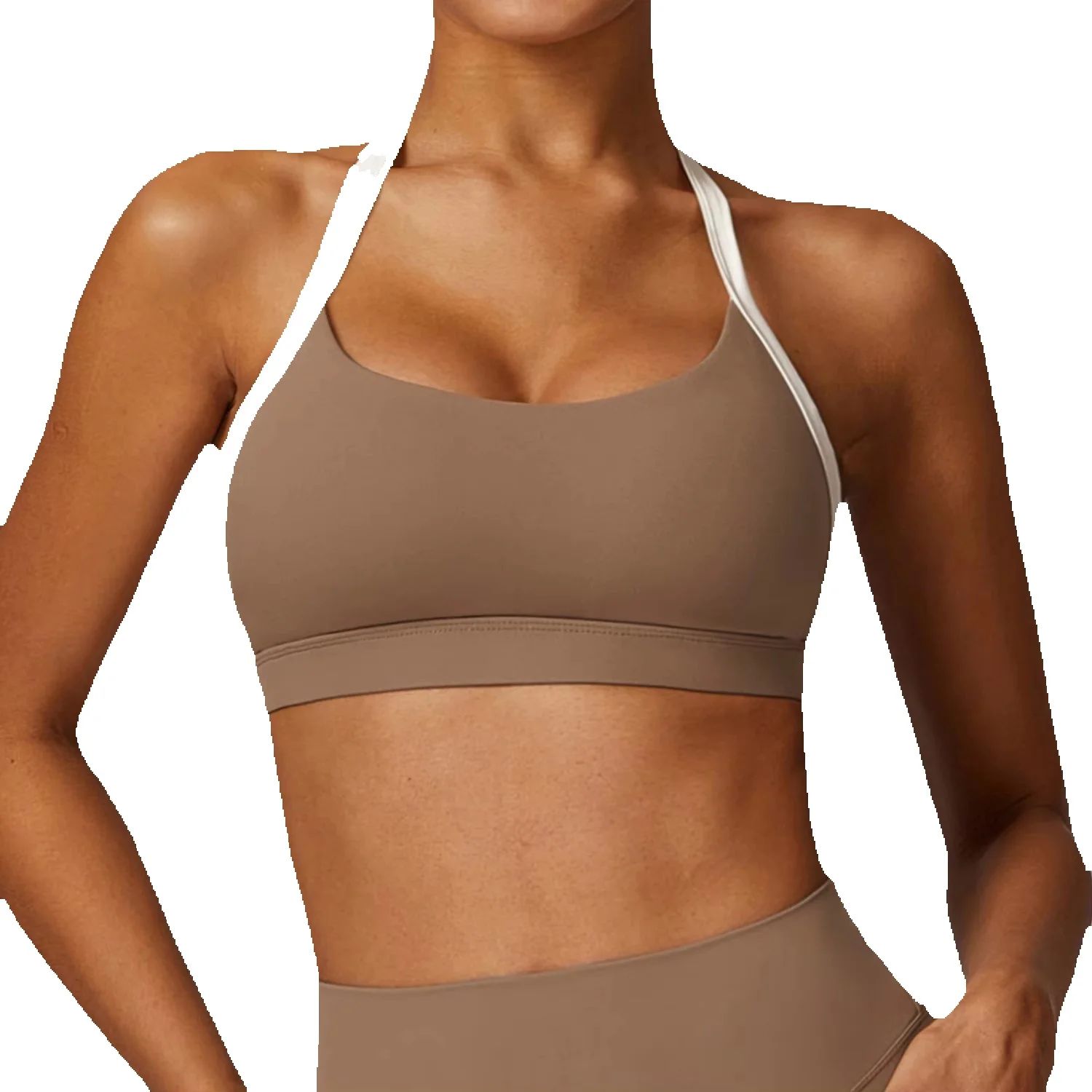 セクシーなスクランチスポーツブラ、ジムトップ、女性用ネックハ - Quick Dry Underwear のレビューと価格