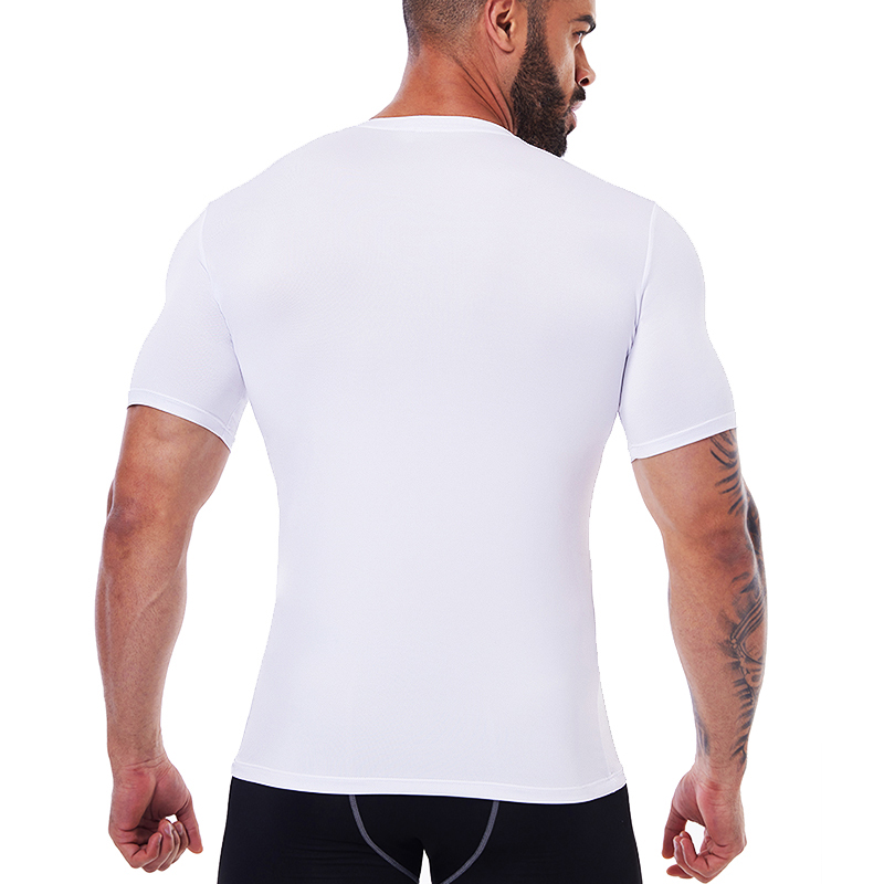 メンズVネックコンプレッションシャツ,半袖ボディシェイパー, - Undershirt Crew Neck のレビューと価格