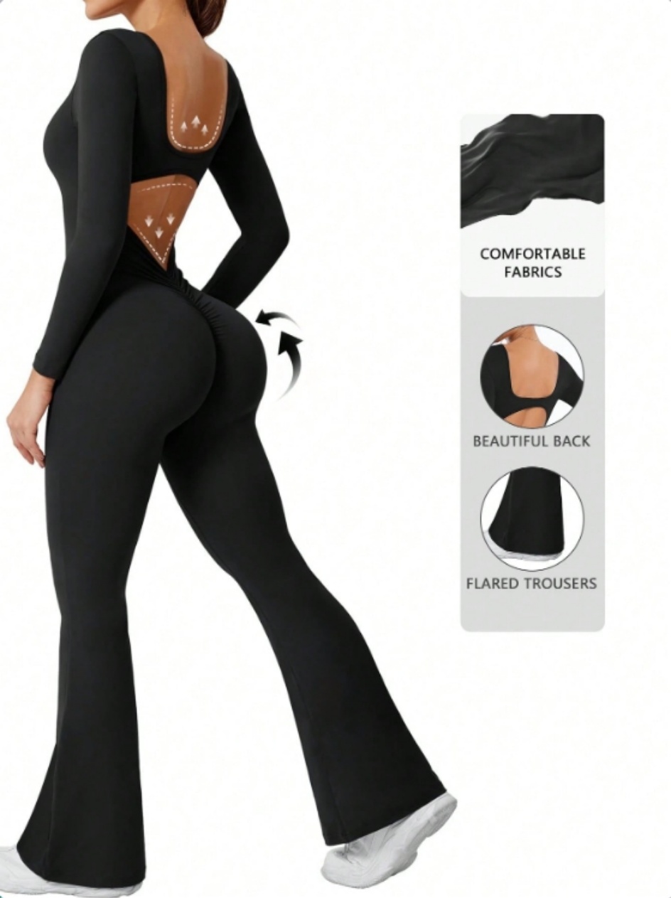 高品質ソリッドカラー長袖圧縮運動ジャンプスーツ女性のスポーツ - Compression Long Pant のレビューと価格