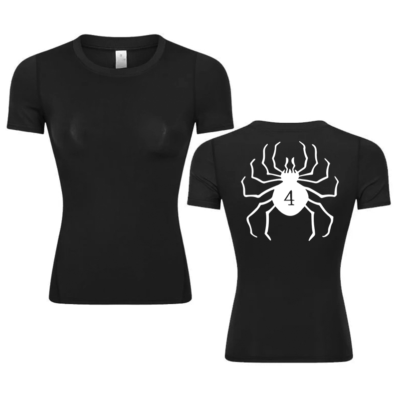 女性のグラフィックプリント圧縮シャツ,アスレチック半袖,ba - Base Layer Top のレビューと価格
