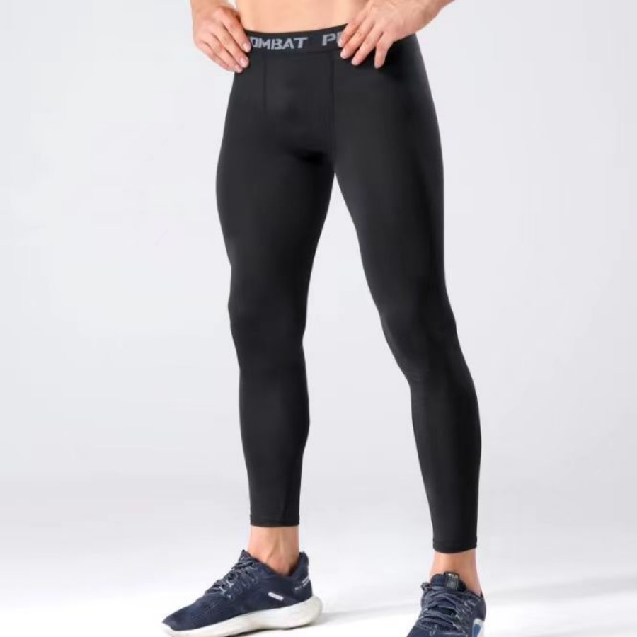 新しいタイトなメンズ春秋冬バスケットボールトレーニング弾性フ - Compression Long Pant のレビューと価格