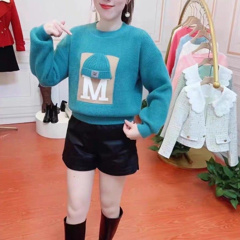 女性用長袖セーター,クルーネックネックセーター,ソリッドレタ - Undershirt Crew Neck のレビューと価格
