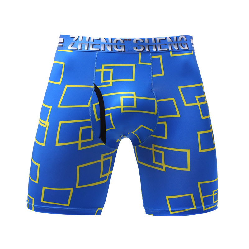 メンズシルクボクサーパンツ,プリント下着,凸型ポケット,ロン - Long Leg Trunk Men のレビューと価格