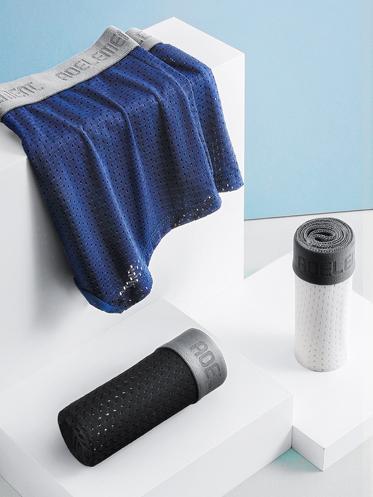男性の下着男性のボクサースポーツアイスメッシュ目通気性夏ボク - Mesh Sport Boxer のレビューと価格